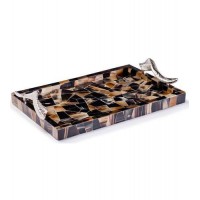 Decorative Natural Horn Bone Inlay Serving Tray