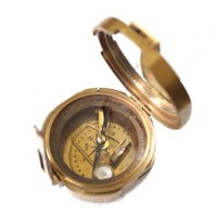 Vintage Antique Brass Brunton Compass