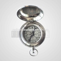 Silver Brass Pendant Push Butten Compasses