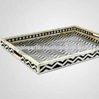 Natural Horn Bone Inlay Food Serving Tray